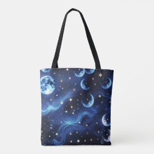 Saphirblaue Mondphasen Tasche