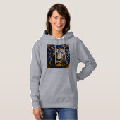 Saphirblauer und goldener Löwe, Hoodie (Vorne ganz)