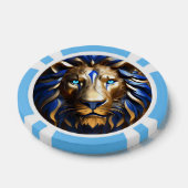 Saphirblauer und goldener Löwe, Pokerchips (Einzeln)