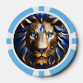 Saphirblauer und goldener Löwe, Pokerchips (Vorderseite)