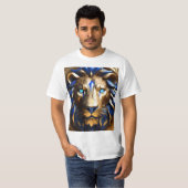 Saphirblauer und goldener Löwe, T-Shirt (Vorne ganz)