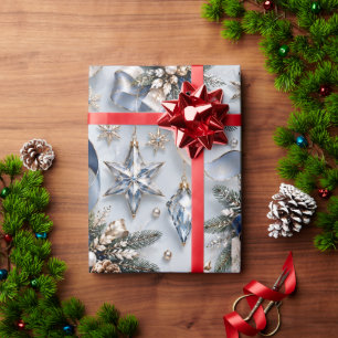 Saphirblauer Winter Weihnachtsgeschenke Geschenkpapier