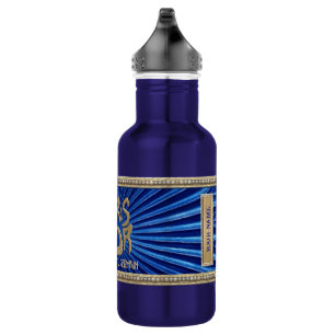 Saphirblaues "La Souris d'Or" Edelstahl Edelstahlflasche
