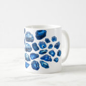 Saphirblaues Muster Kaffeetasse (VorderseiteRechts)