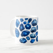 Saphirblaues Muster Kaffeetasse (Vorderseite Links)