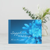 Saphire 45. blaue Hochzeitsfeier laden ein Einladung (Stehend Vorderseite)