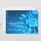 Saphire 45. blaue Hochzeitsfeier laden ein Einladung (Vorderseite)