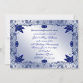 Saphire 45. Hochzeitstag 12x18 Einladung (Rückseite)