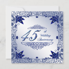 Saphire 45. Hochzeitstag 5.25x5.25 Einladung