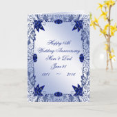 Saphire 45. Hochzeitstag Grußkarte Karte (Gelbe Blume)