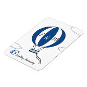 Saphire 45. Hochzeitstag Heißluftballon Magnet (Linke Seite)