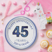 Saphire 45. Jubiläum Papierplatte Pappteller (Party)