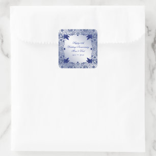 Saphire 45. Wedding Anniversary Square Sticker