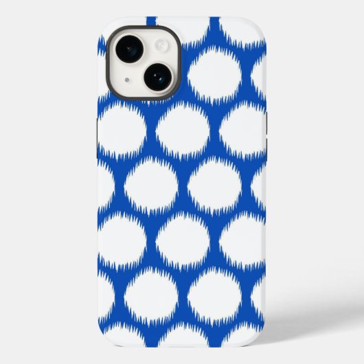 Saphire Asian Moods Ikat Dots Case-Mate iPhone Hülle (Rückseite)