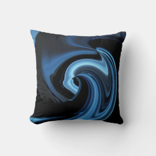 Saphire Blue Abstrakt Heart Throw Kissen