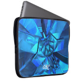 Saphire Blue Abstrakt Laptop Sleeve (Vorne Rechts)
