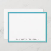 Saphire Blue Classic Doppelgrenzkorrespondenz Mitteilungskarte (Vorne/Hinten)