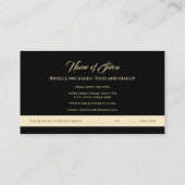 Saphire Blue Glitzer Hourglass Hair and Makeup Terminkarte (Rückseite)