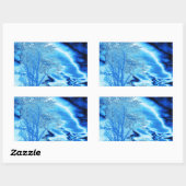 Saphire Blue Iced Tree Aufkleber (Blatt)