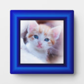 Saphire Blue Imitats Frame Square Foto Border Fotoplatte (Vorderseite)