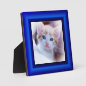 Saphire Blue Imitats Frame Square Foto Border Fotoplatte (Vorderseite)