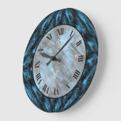 Saphire Blue Imitats Marborallenuhr Große Wanduhr (Winkel)