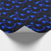 Saphire Blue Light Show Wrapping Paper Geschenkpapier (Ecke)