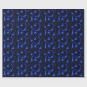Saphire Blue Light Show Wrapping Paper Geschenkpapier (Flach)