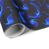Saphire Blue Light Show Wrapping Paper Geschenkpapier (Rolleneckpunkt)