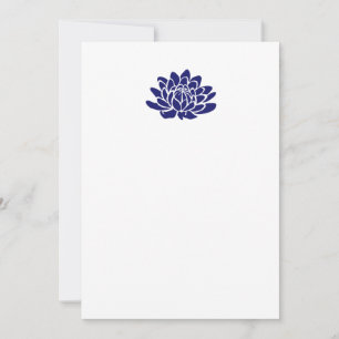 Saphire Blue Lotus Blume Blank Einladung