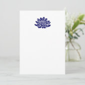 Saphire Blue Lotus Blume Blank Einladung (Stehend Vorderseite)