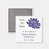 Saphire Blue Lotus Blume Speichern Sie das Datumsf Magnet (Vorderseite/Rückseite)
