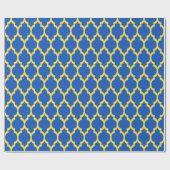 Saphire Blue Pineapa Yellow Marokkaner #4 Geschenkpapier (Flach)