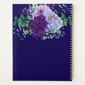 Saphire Blue Purple Flowers Hochzeitsplanung Planer (Rückseite)