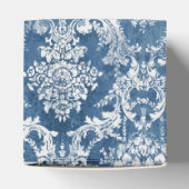 Saphire Blue Rustic Damask Muster Gastgeschenk Hoc Geschenkschachtel (Oben)