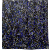Saphire Blue Stones mit Glanz Duschvorhang (Vorderseite)