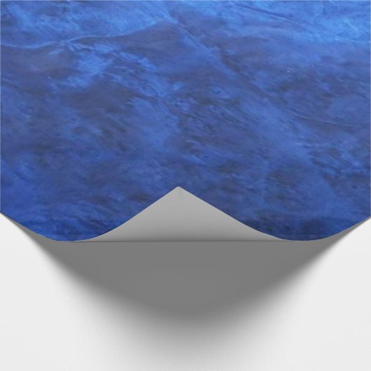 Saphire Blue Velvet Wrapping Paper Geschenkpapier (Ecke)