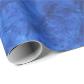 Saphire Blue Velvet Wrapping Paper Geschenkpapier (Rolleneckpunkt)