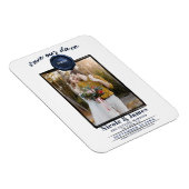 Saphire Blue Wax Siegel Foto Hochzeit Speichern Si Magnet (Rechte Seite)