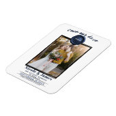 Saphire Blue Wax Siegel Foto Hochzeit Speichern Si Magnet (Linke Seite)