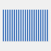 Saphire Blue & White Streifen Geschenkpapier Set (Vorderseite 2)