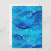 Saphire Cloud Window Monogram Wedding Einladung (Rückseite)