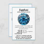 Saphire Crystal Meaning Card Einladung (Vorne/Hinten)