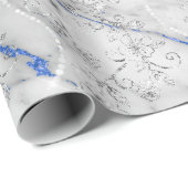 Saphire Diamonds Marble Cobalt Blue White Gray Geschenkpapier (Rolleneckpunkt)