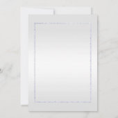 Saphire Gem & Glitzer & Platinum 1. Hochzeit Einladung (Rückseite)