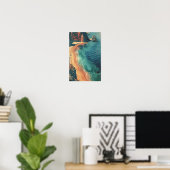 Saphire Glows Sea & Sandy Brown Mountains Poste Poster (Heimbüro)
