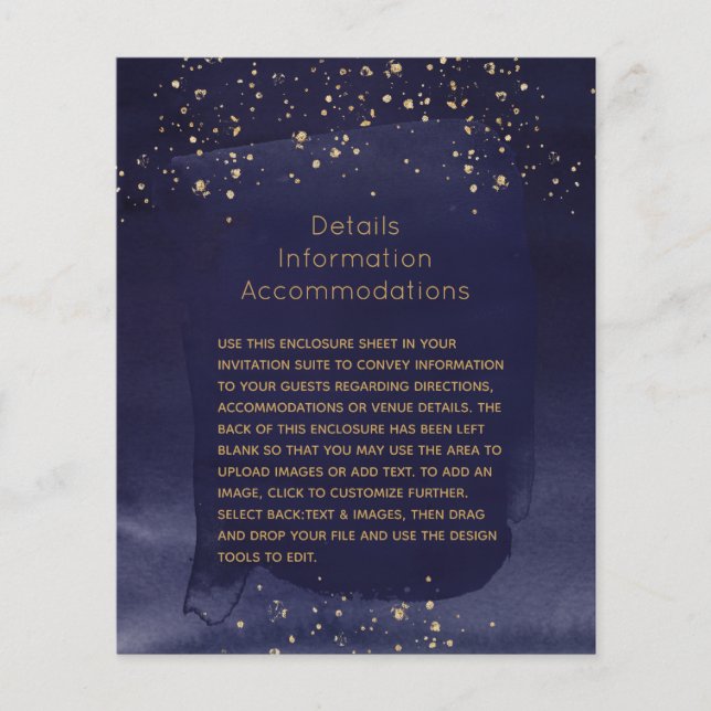 Saphire & Gold-Hochzeitsszenarien (Vorderseite)