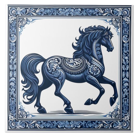 Saphire Hallion: Botanisches Grace Fliese (Vorderseite)