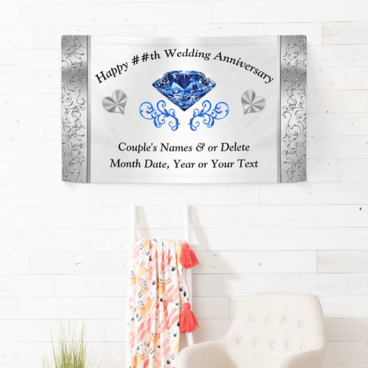 Saphire-Hochzeitsszenario zum 65. oder 45. Geburts Banner (Insitu)