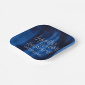 Saphire Hochzeitstag Blau moderne Kunst Pappteller (Gewinkelt)